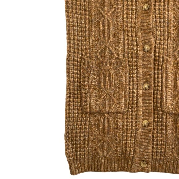 The GREAT. Long Cable Cardigan - Picture 5 of 14